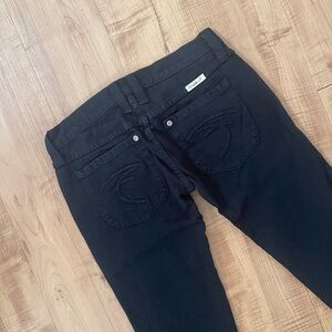 Frankie B. Skinny Low Rise Black Rockstar Denim Jeans Size 2
